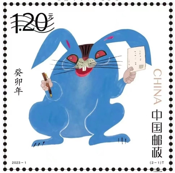 兔年郵票藍(lán)兔子居然還有“真人版” 網(wǎng)友：邪惡的有點(diǎn)可愛