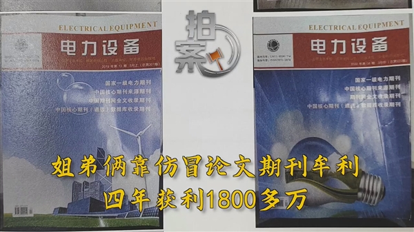 姐弟倆仿冒論文期刊：四年賺了1800多萬